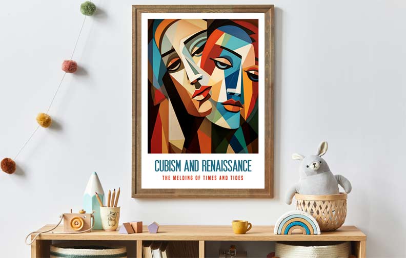 Cubism and Renaissance Art Poster