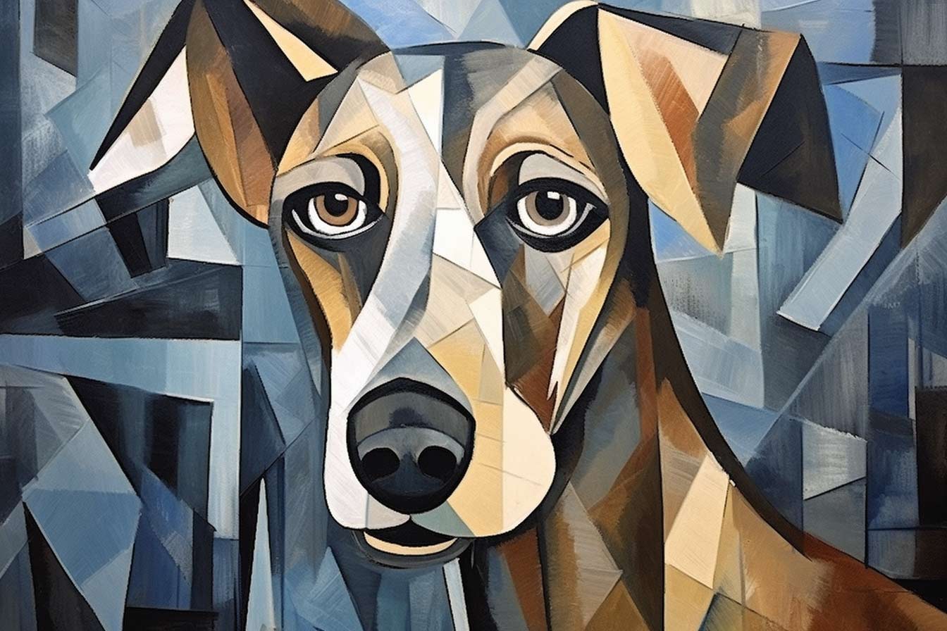 Cubism Dog Painting: Georges Braque