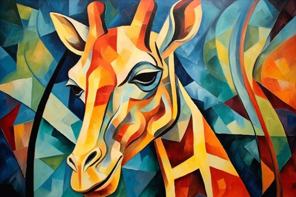 Cubism Giraffe Painting: Georges Braque