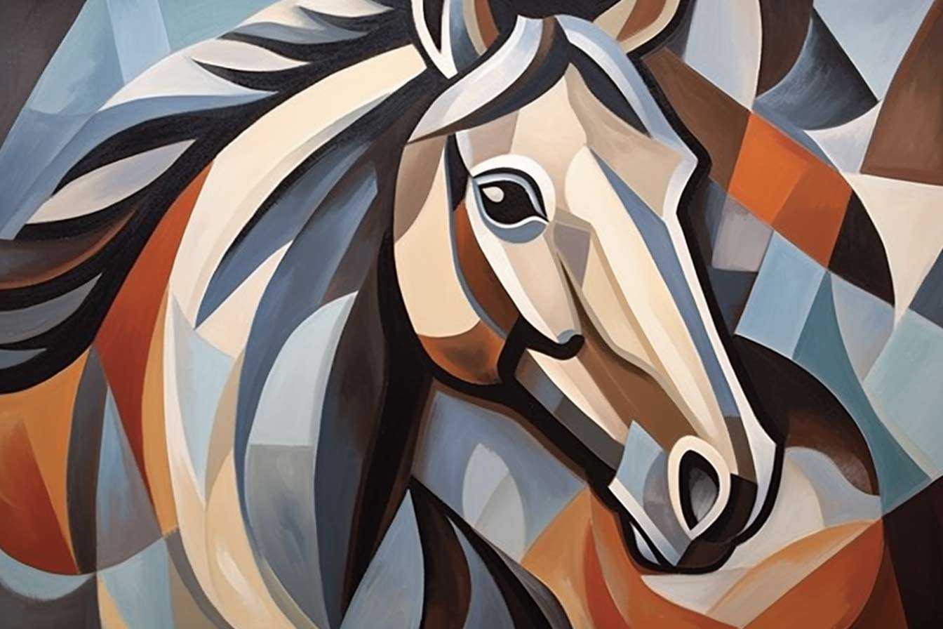 Cubism Horse Painting: Georges Braque