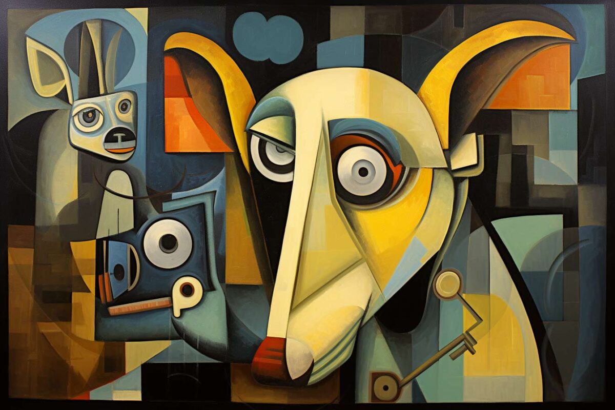 A Canine Vision of the 21st Century: Paintings in Cubist Style