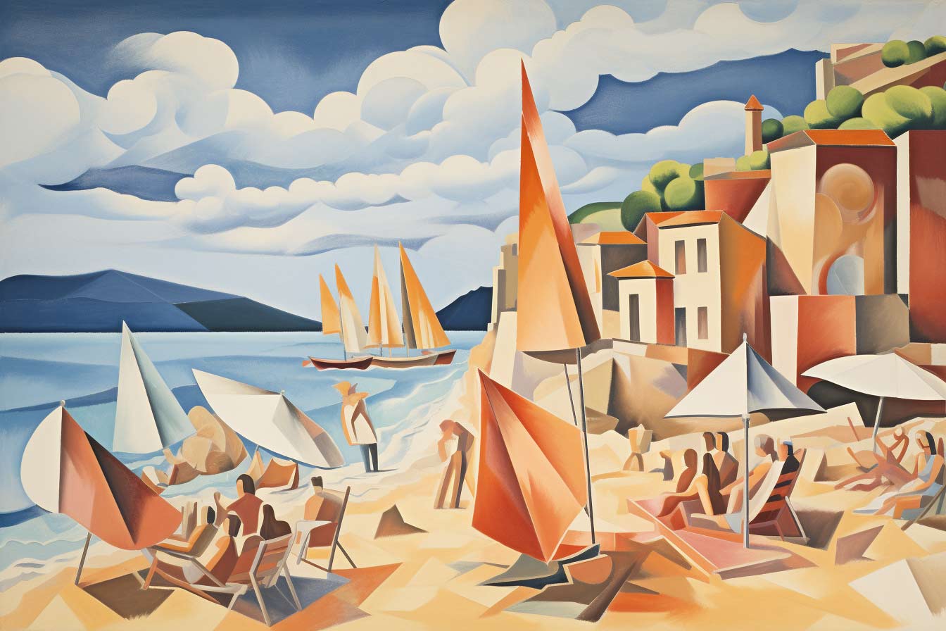 Synthetic Cubism and Contemporary Beach