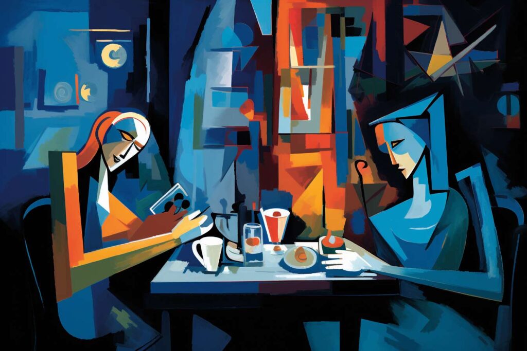 Synthetic Cubism and Modern Coffee Shop