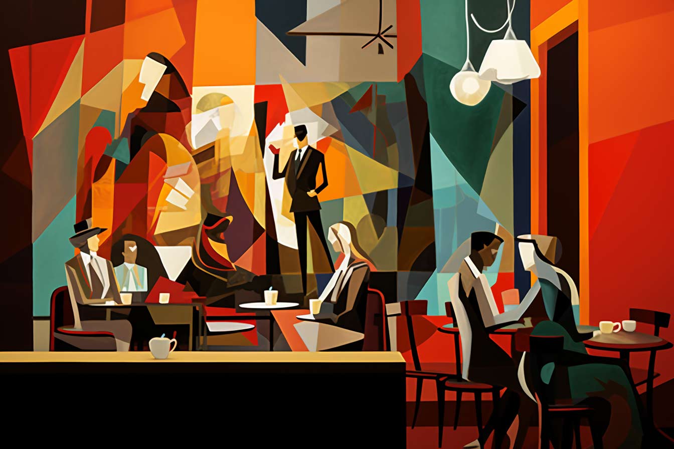 Synthetic Cubism and Modern Coffee Shop