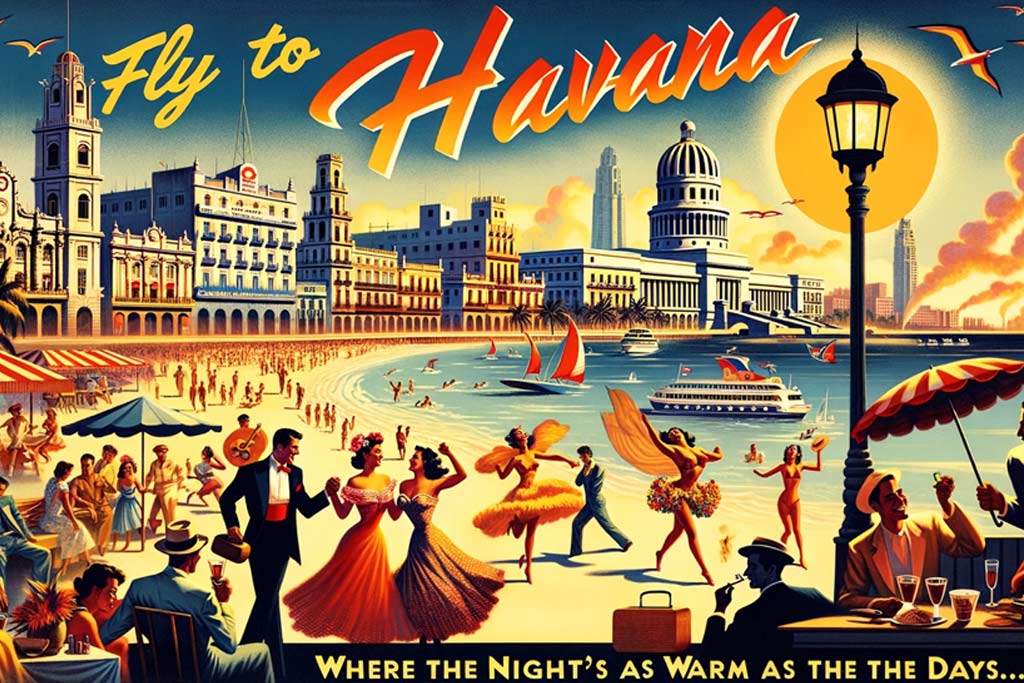 Vintage Cuba Travel Poster